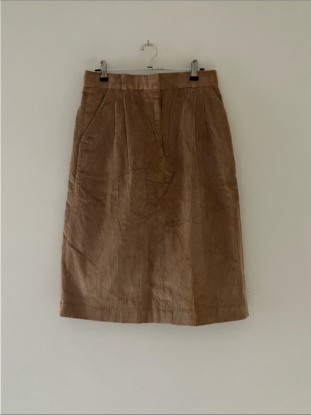Vintage Worthington Tan Corduroy Pencil Skirt